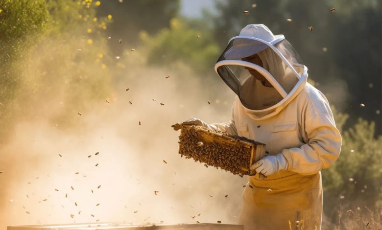 Smoke is probably the most effective way of getting honey bees away. Do you know why?